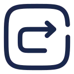 Undo Right Square SVG Icon